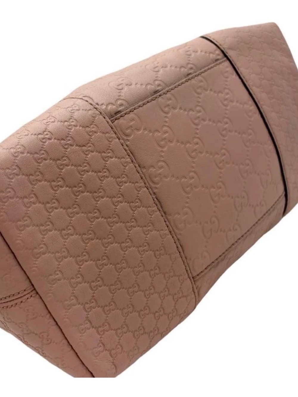 GUCCI Guccissima Bree Medium Foldover Tote Pink Leather 2-Way Crossbody Bag - Picture 5 of 15